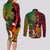 Vanuatu and Papua New Guinea Couples Matching Long Sleeve Bodycon Dress and Long Sleeve Button Shirts Vanuatuan With PNG Polynesian Pattern LT14 - Polynesian Pride