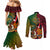 Vanuatu and Papua New Guinea Couples Matching Mermaid Dress and Long Sleeve Button Shirts Vanuatuan With PNG Polynesian Pattern LT14 - Polynesian Pride