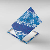 Vintage Blue Polynesia Canvas Wall Art Plumeria With Hibiscus Tropical Vibes LT14 With Frame Blue - Polynesian Pride