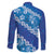 Vintage Blue Polynesia Family Matching Mermaid Dress and Hawaiian Shirt Plumeria With Hibiscus Tropical Vibes