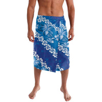 Vintage Blue Polynesia Lavalava Plumeria With Hibiscus Tropical Vibes LT14 Blue - Polynesian Pride