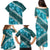 Vintage Dark Cyan Polynesia Family Matching Puletasi and Hawaiian Shirt Plumeria With Hibiscus Tropical Vibes