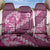 Vintage Pink Polynesia Back Car Seat Cover Plumeria With Hibiscus Tropical Vibes