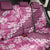 Vintage Pink Polynesia Back Car Seat Cover Plumeria With Hibiscus Tropical Vibes