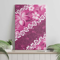Vintage Pink Polynesia Canvas Wall Art Plumeria With Hibiscus Tropical Vibes LT14 - Polynesian Pride