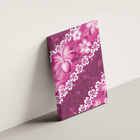 Vintage Pink Polynesia Canvas Wall Art Plumeria With Hibiscus Tropical Vibes LT14 - Polynesian Pride