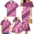 Vintage Pink Polynesia Family Matching Mermaid Dress and Hawaiian Shirt Plumeria With Hibiscus Tropical Vibes