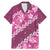 Vintage Pink Polynesia Family Matching Mermaid Dress and Hawaiian Shirt Plumeria With Hibiscus Tropical Vibes