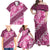 Vintage Pink Polynesia Family Matching Off Shoulder Maxi Dress and Hawaiian Shirt Plumeria With Hibiscus Tropical Vibes