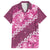 Vintage Pink Polynesia Family Matching Off Shoulder Maxi Dress and Hawaiian Shirt Plumeria With Hibiscus Tropical Vibes