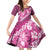 Vintage Pink Polynesia Family Matching Off Shoulder Short Dress and Hawaiian Shirt Plumeria With Hibiscus Tropical Vibes