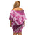 Vintage Pink Polynesia Family Matching Off Shoulder Short Dress and Hawaiian Shirt Plumeria With Hibiscus Tropical Vibes