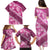 Vintage Pink Polynesia Family Matching Puletasi and Hawaiian Shirt Plumeria With Hibiscus Tropical Vibes