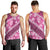 Vintage Pink Polynesia Men Tank Top Plumeria With Hibiscus Tropical Vibes