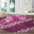 Vintage Pink Polynesia Round Carpet Plumeria With Hibiscus Tropical Vibes