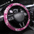 Vintage Pink Polynesia Steering Wheel Cover Plumeria With Hibiscus Tropical Vibes