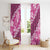 Vintage Pink Polynesia Window Curtain Plumeria With Hibiscus Tropical Vibes