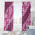 Vintage Pink Polynesia Window Curtain Plumeria With Hibiscus Tropical Vibes