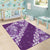 Vintage Purple Polynesia Area Rug Plumeria With Hibiscus Tropical Vibes