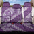 Vintage Purple Polynesia Back Car Seat Cover Plumeria With Hibiscus Tropical Vibes