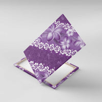 Vintage Purple Polynesia Canvas Wall Art Plumeria With Hibiscus Tropical Vibes LT14 With Frame Purple - Polynesian Pride