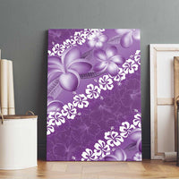 Vintage Purple Polynesia Canvas Wall Art Plumeria With Hibiscus Tropical Vibes LT14 - Polynesian Pride