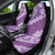 Vintage Purple Polynesia Car Seat Cover Plumeria With Hibiscus Tropical Vibes