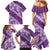 Vintage Purple Polynesia Family Matching Mermaid Dress and Hawaiian Shirt Plumeria With Hibiscus Tropical Vibes