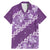 Vintage Purple Polynesia Family Matching Mermaid Dress and Hawaiian Shirt Plumeria With Hibiscus Tropical Vibes