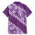 Vintage Purple Polynesia Family Matching Mermaid Dress and Hawaiian Shirt Plumeria With Hibiscus Tropical Vibes