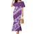 Vintage Purple Polynesia Family Matching Mermaid Dress and Hawaiian Shirt Plumeria With Hibiscus Tropical Vibes