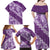 Vintage Purple Polynesia Family Matching Off Shoulder Maxi Dress and Hawaiian Shirt Plumeria With Hibiscus Tropical Vibes