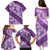 Vintage Purple Polynesia Family Matching Puletasi and Hawaiian Shirt Plumeria With Hibiscus Tropical Vibes