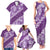 Vintage Purple Polynesia Family Matching Tank Maxi Dress and Hawaiian Shirt Plumeria With Hibiscus Tropical Vibes