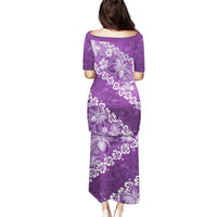 Vintage Purple Polynesia Puletasi Plumeria With Hibiscus Tropical Vibes LT14 - Polynesian Pride