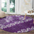 Vintage Purple Polynesia Round Carpet Plumeria With Hibiscus Tropical Vibes