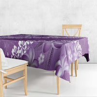 Vintage Purple Polynesia Tablecloth Plumeria With Hibiscus Tropical Vibes LT14 - Polynesian Pride