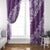 Vintage Purple Polynesia Window Curtain Plumeria With Hibiscus Tropical Vibes