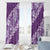 Vintage Purple Polynesia Window Curtain Plumeria With Hibiscus Tropical Vibes