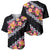 Black Polynesia Baseball Jersey Plumeria With Hibiscus Pattern Tropical Vibes