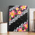 Black Polynesia Canvas Wall Art Plumeria With Hibiscus Pattern Tropical Vibes