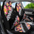 Black Polynesia Car Seat Cover Plumeria With Hibiscus Pattern Tropical Vibes