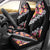 Black Polynesia Car Seat Cover Plumeria With Hibiscus Pattern Tropical Vibes