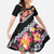 Black Polynesia Family Matching Off Shoulder Maxi Dress and Hawaiian Shirt Plumeria With Hibiscus Pattern Tropical Vibes