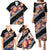 Black Polynesia Family Matching Puletasi and Hawaiian Shirt Plumeria With Hibiscus Pattern Tropical Vibes