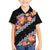 Black Polynesia Hawaiian Shirt Plumeria With Hibiscus Pattern Tropical Vibes