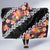 Black Polynesia Hooded Blanket Plumeria With Hibiscus Pattern Tropical Vibes