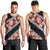 Black Polynesia Men Tank Top Plumeria With Hibiscus Pattern Tropical Vibes