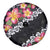 Black Polynesia Spare Tire Cover Plumeria With Hibiscus Pattern Tropical Vibes