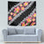 Black Polynesia Tapestry Plumeria With Hibiscus Pattern Tropical Vibes